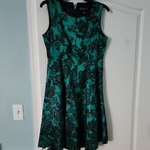 Jessica Howard Teal and Black Lace Dress